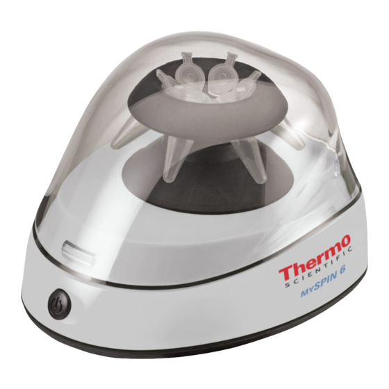 Thermo Scientific mySPIN 6 Manuel D'instructions