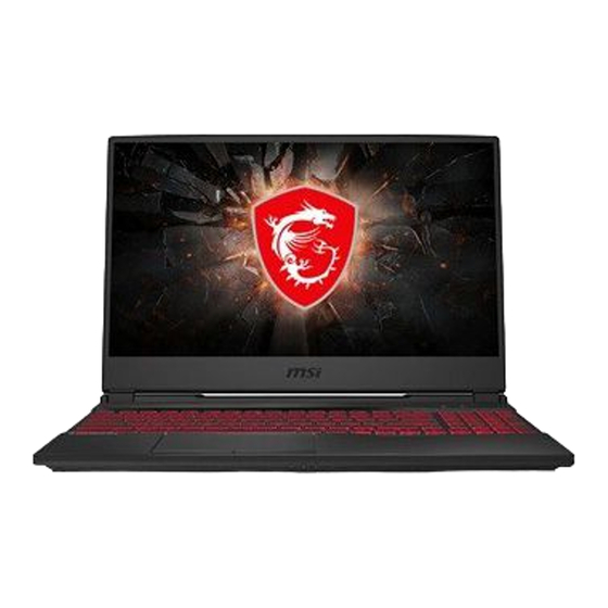 MSI GL65 9SD-069FI7 Manuel D'utilisation