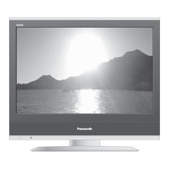 Panasonic VIERA TX-20LA80F Mode D'emploi