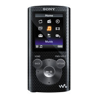 Sony Walkman NWZ-E383 Manuel D'aide