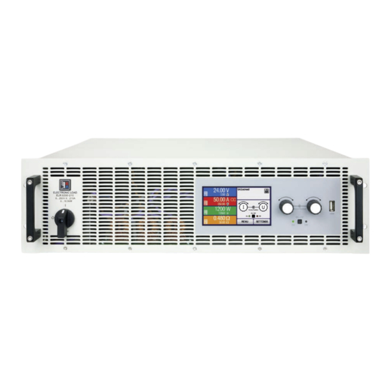 Elektro-Automatik ELR 9000 Série Manuel D'utilisation