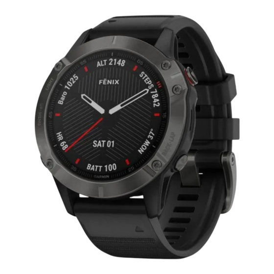 Garmin FENIX 6 Serie Manuel D'utilisation