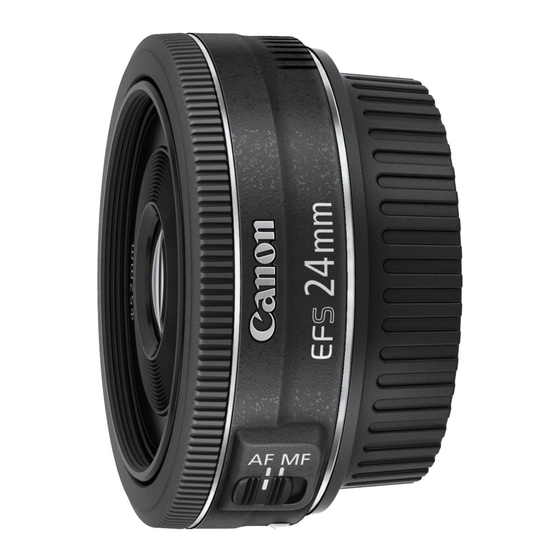 Canon EF-S24mm f/2,8 STM Mode D'emploi