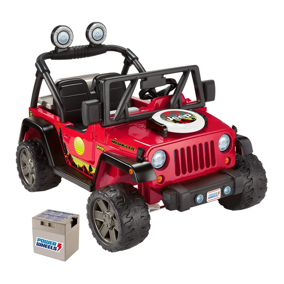 Fisher-Price POWER WHEELS Jeep Wrangler Manuel D'utilisation Avec Instructions De Montage