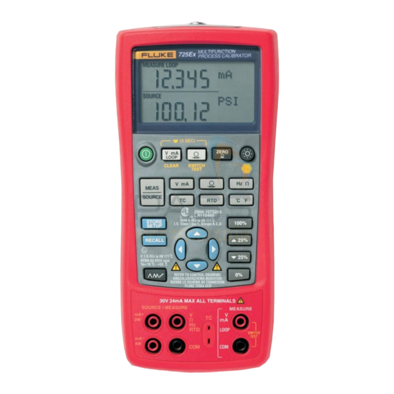 Fluke 725Ex Mode D'emploi