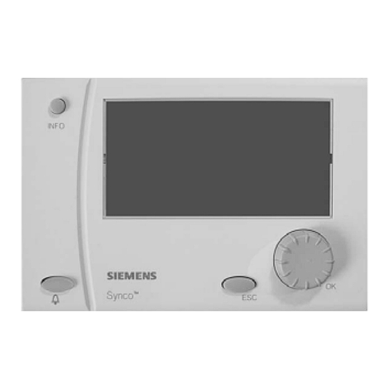 Siemens Synco 700 RMH760B Mode D'emploi