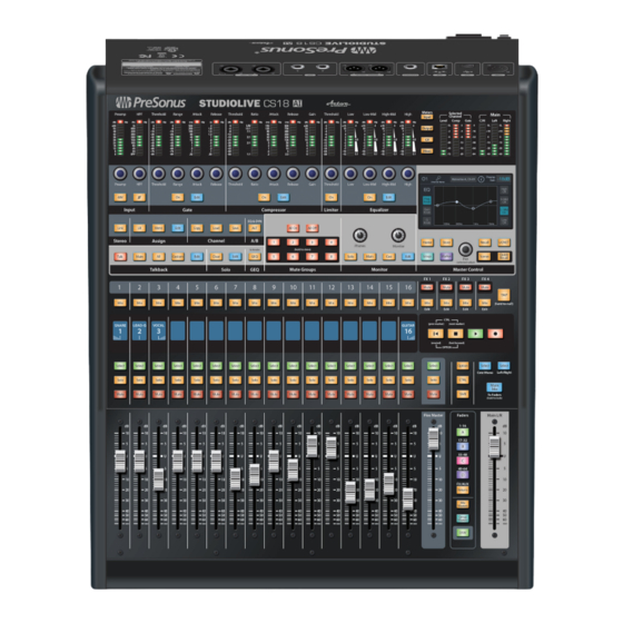 PRESONUS StudioLive CS18AI Guide De Démarrage Rapide