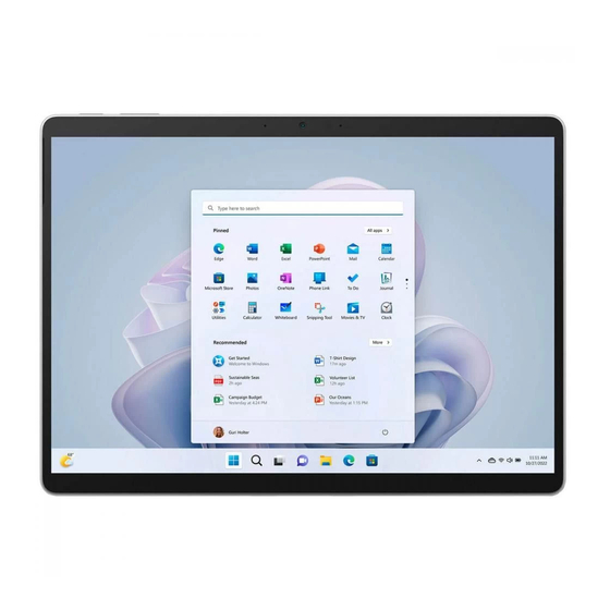 Microsoft Surface Pro 9 5G Guide De Maintenance