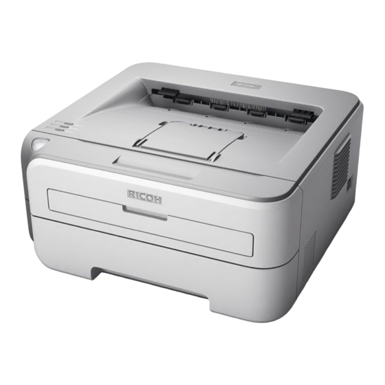 Ricoh SP 1210N Guide D'installation Rapide