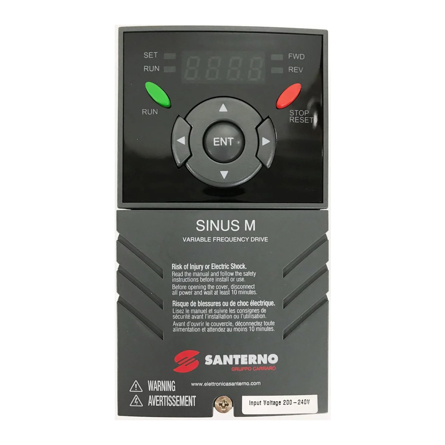 Santerno SINUS M Guide D'installation