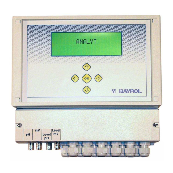 Bayrol Analyt 2 Mode D'emploi