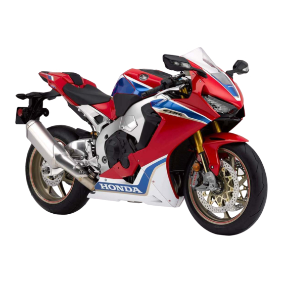 Honda CBR1000RR 2018 Manuels