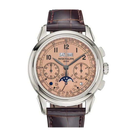 Patek Philippe GENEVE PERPETUAL CALENDAR CHRONOGRAPH Mode D'emploi
