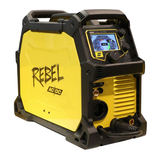 ESAB Rebel EMP 205ic c.c. Manuel D'instructions