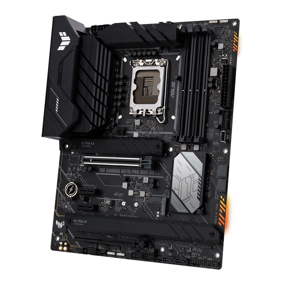 Asus TUF GAMING H670-PRO WIFI D4 Mode D'emploi