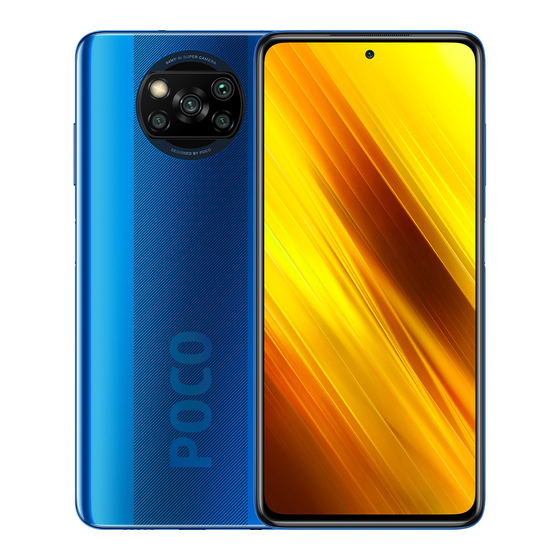 Xiaomi POCO X3 Mode D'emploi