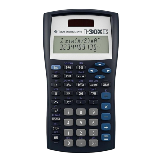 Texas Instruments TI-30X II B Mode D'emploi