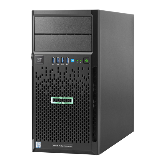 HP HPE ProLiant ML30 Gen9 Manuel De L'utilisateur