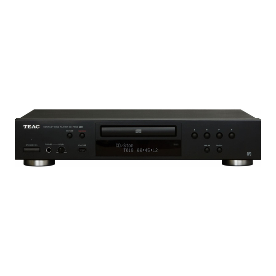 Teac CD-P650 Mode D'emploi