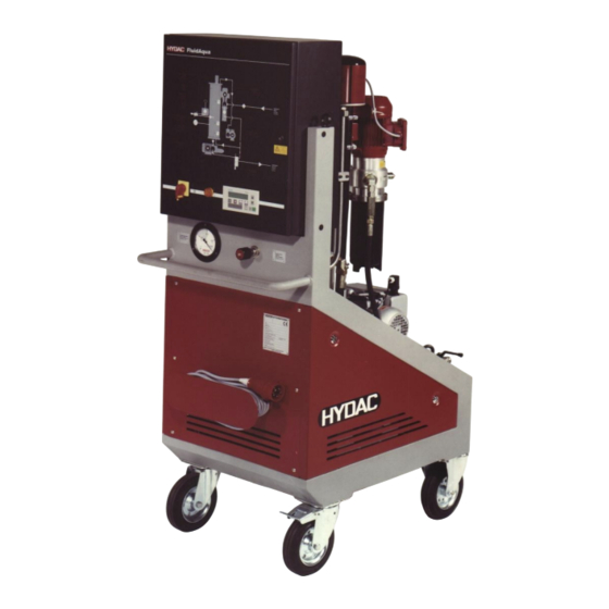 HYDAC FILTER SYSTEMS FAM 10 FluidAqua Mobil Notice D'utilisation Et De Maintenance