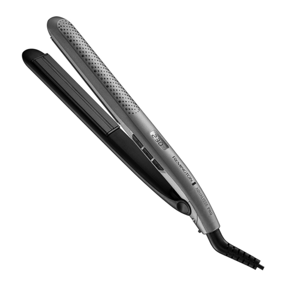 Remington Aqualisse Pro Straightener S7972 Manuels