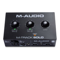 M-Audio M-TRACK SOLO Guide D'utilisation