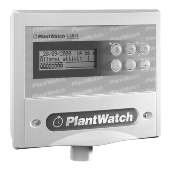 Carel PlantWatch PLW00M0000 Manuel D'installation Et D'utilisation