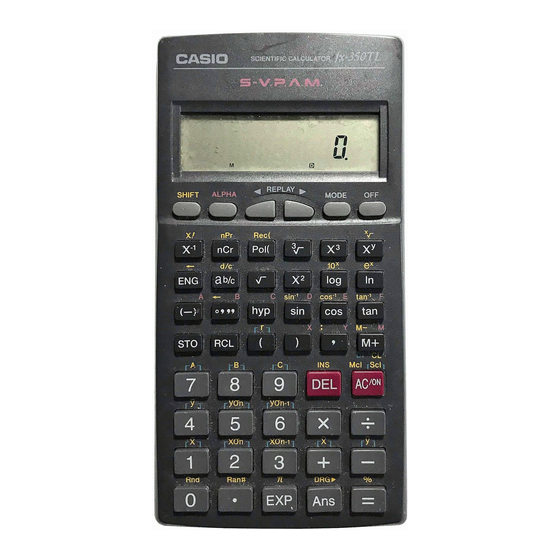 Casio fx-85W Mode D'emploi