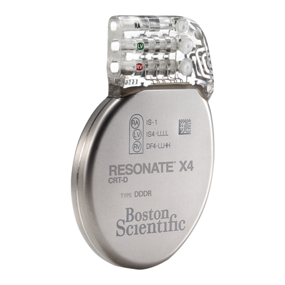 Boston Scientific RESONATE HF CRT-D Manuel Technique