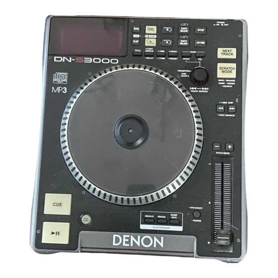 Denon DN-S3000 Mode D'emploi