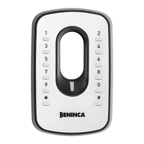 Beninca IRI.KPAD Mode D'emploi