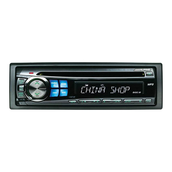 Alpine CDE-9870 Mode D'emploi