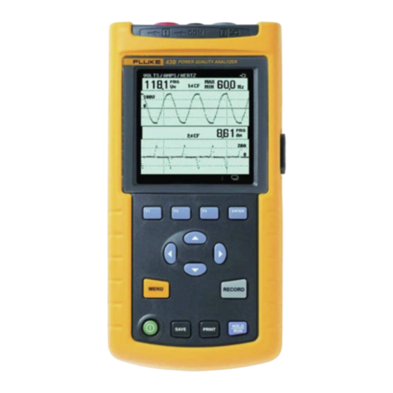 Fluke 43B Mise En Route