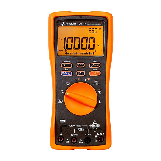 Keysight U1241C Guide D'utilisation