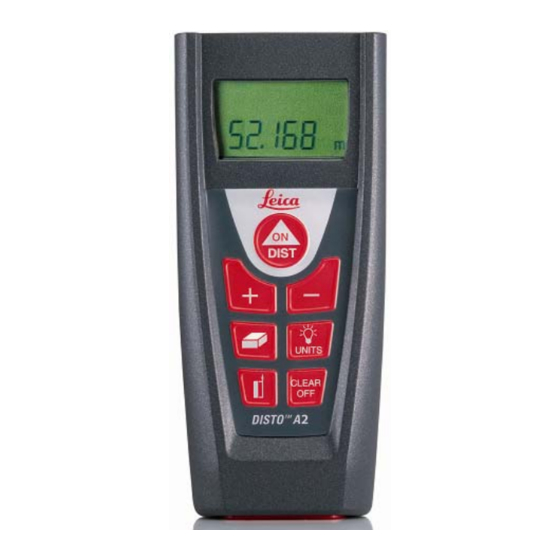 Leica Geosystems DISTO A2 Mode D'emploi