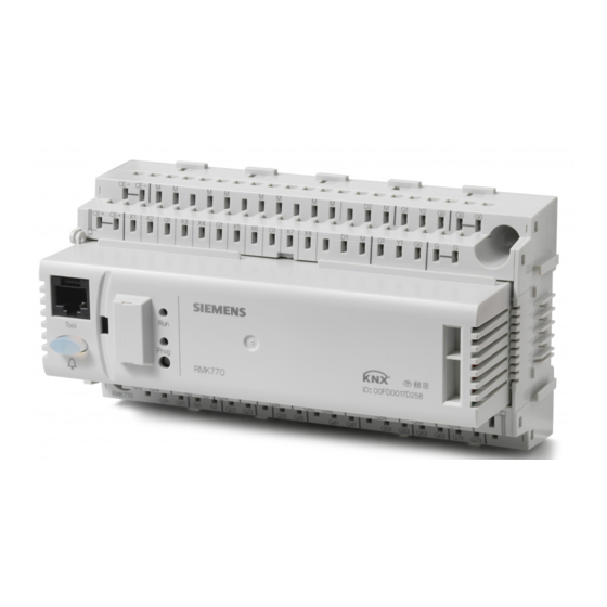 Siemens Synco 700 Manuel D'utilisation