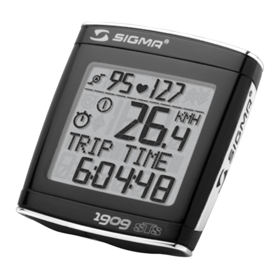 Sigma BC 1909 HR STS Mode D'emploi