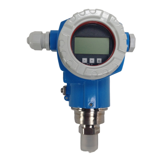 Endress+Hauser Cerabar S PMC71 Manuel De Mise En Service