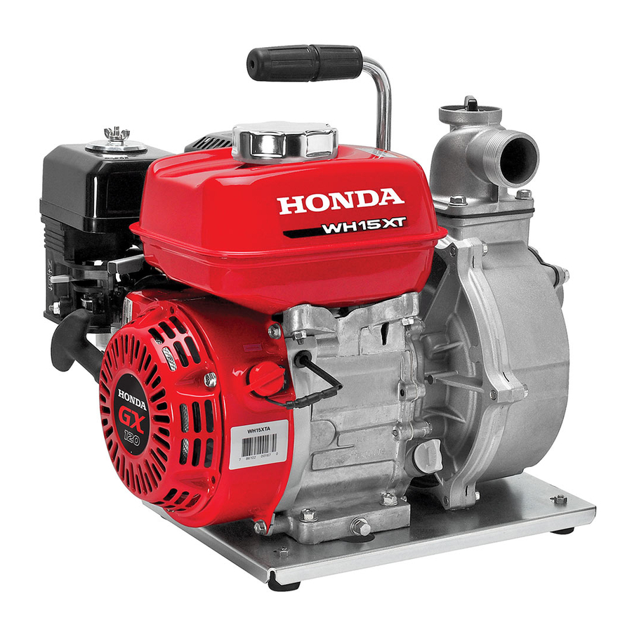 Honda WH15XT Manuel De L'utilisateur