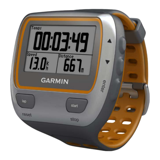 Garmin FORERUNNER 310XT Manuel De Demarrage Rapide