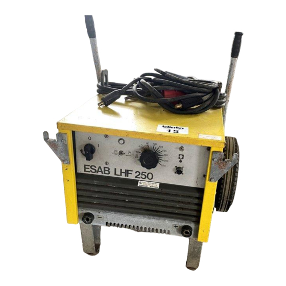 ESAB LHF 250 Manuel D'instructions