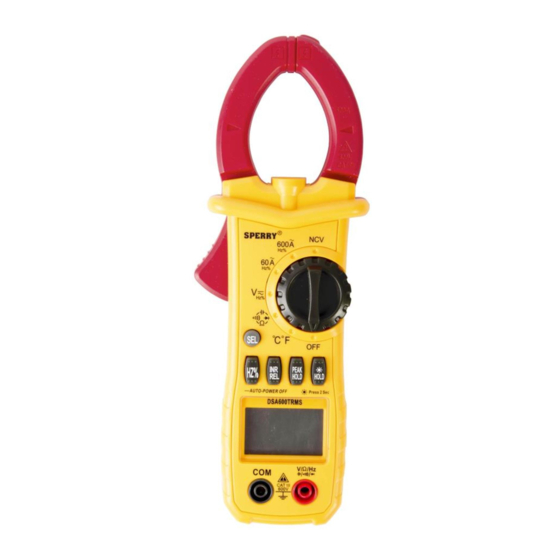 Sperry instruments DSA600TRMSR Mode D'emploi