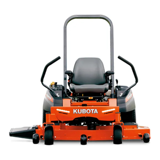 Kubota ZERO TURN Z122E Manuels