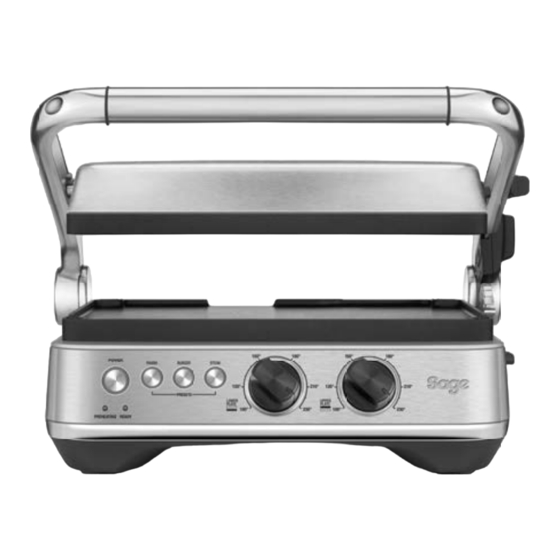 Sage the BBQ & Press Grill Guide Rapide