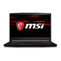 Msi GF63 THIN 10SCXR Manuel D'utilisation