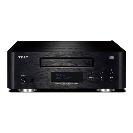 Teac PD-H600 Manuel Du Propriétaire