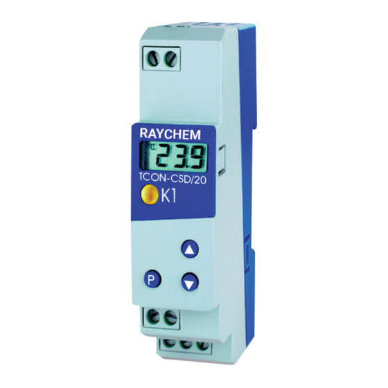 nVent RAYCHEM TCON-CSD/20 Notice De Mise En Service