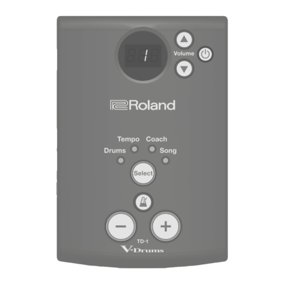 Roland V-drums TD-1 Mode D'emploi