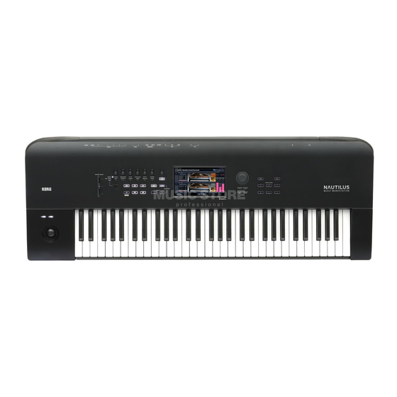 Korg NAUTILUS Serie Guide De Prise En Main