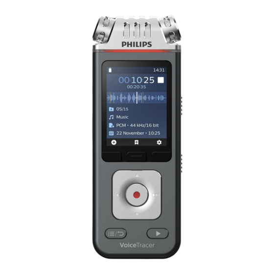 Philips VoiceTracer DVT6115 Manuel De L'utilisateur